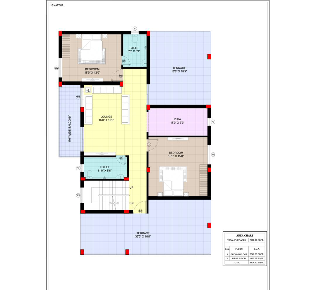 10 KATTHA FIRST FLOOR PLAN